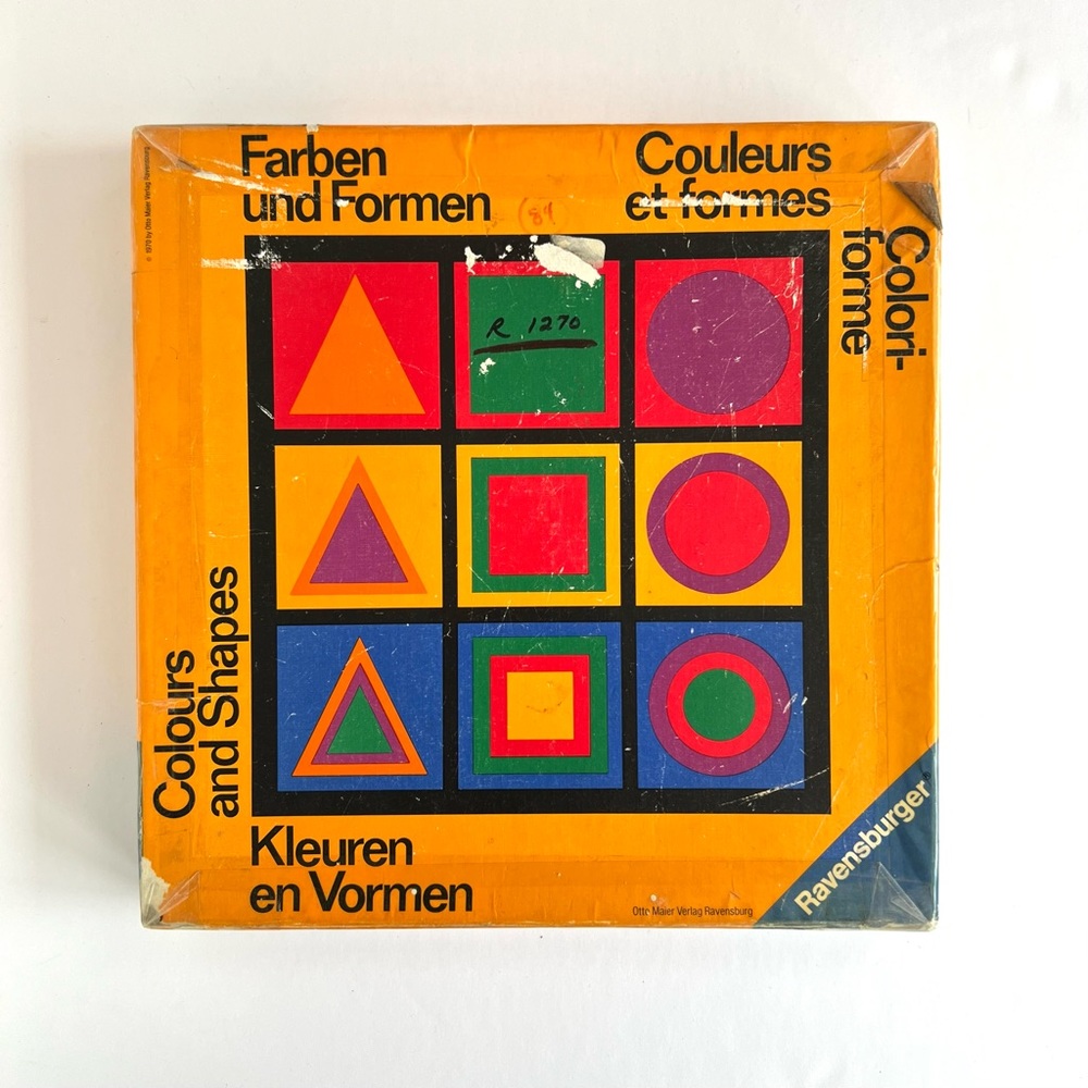 Vintage Colours and Shapes Ravensburger Board Game 1970